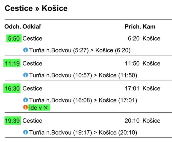 Smer MOLDAVA NAD BODVOU (Turňa N. B.):